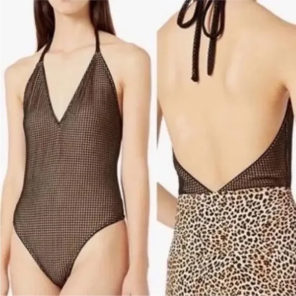 Cosmopolitan Dress The Population Bridgette Mesh Fully lined Deep V body… - Picture 1 of 11